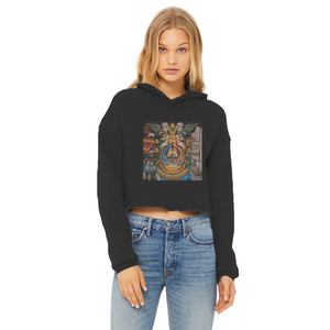 GH2 Ladies Cropped Raw Edge Hoodie
