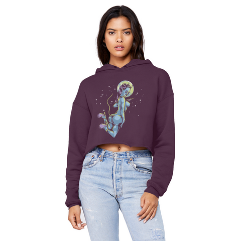 Space Babe Cropped Top Hoodie